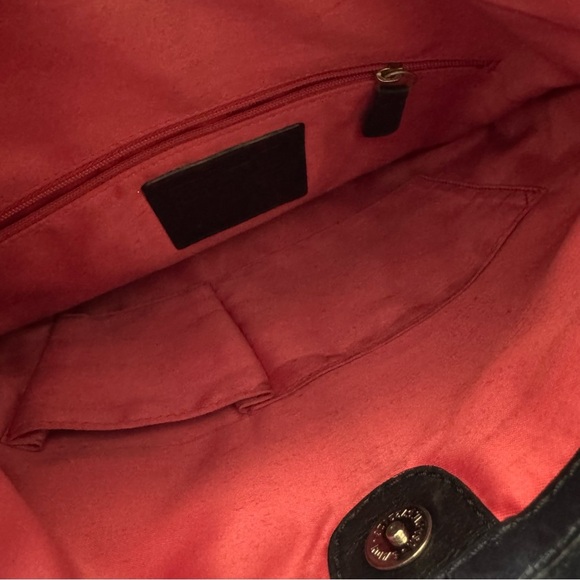 Coach 13388 Bonnie Black Leather Fold over  Crossbody Bag - Picture 8 of 10